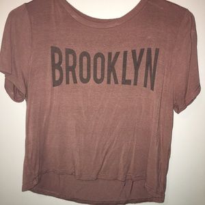 Brooklyn mauve crop top short sleeved size m